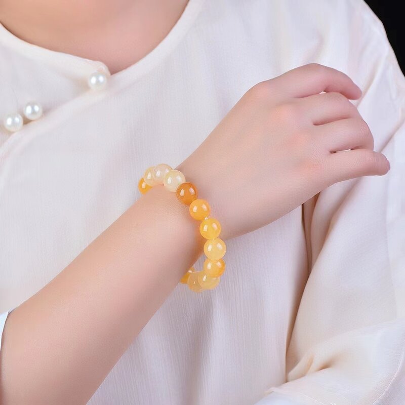 Gobi Jade Hand Chain Natural Colorful Stone Bangle Women Elastic Bracelets Amulet Gemstone Accessories Fine Charms Jewelry