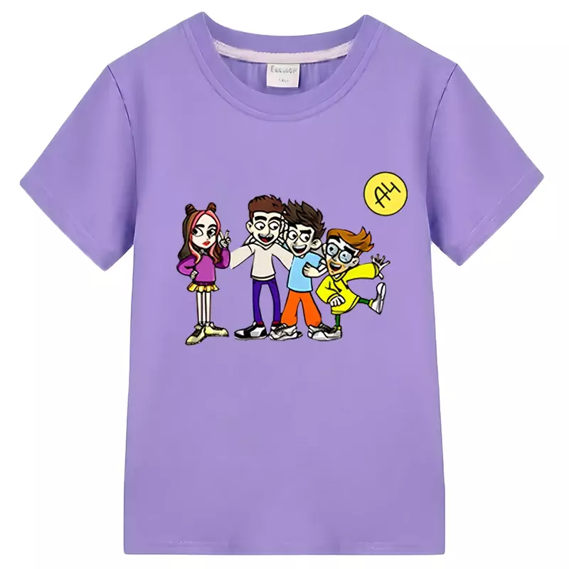 Camiseta de Manga Curta Infantil, Tops Casuais, Y2K, Roupas Infantis, Anime, Vad T-Shirt, A4 Merch,