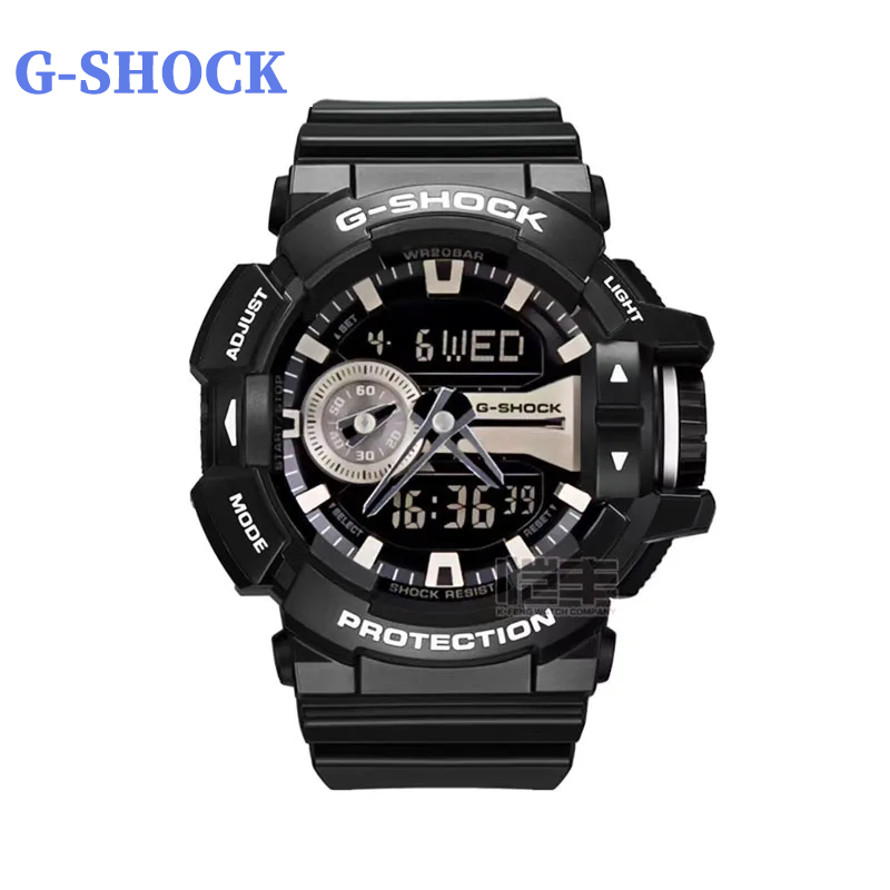 G-SHOCK Мужские кварцевые часы GA400, многофункциональные модные уличные спортивные противоударные часы, мужские часы со светодиодным циферблатом