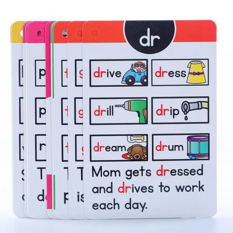 107 gruppi radici apprendimento gioco di memoria inglese carte Flash di ortografia naturale giocattolo educativo Montessori per schede Flash per bambini