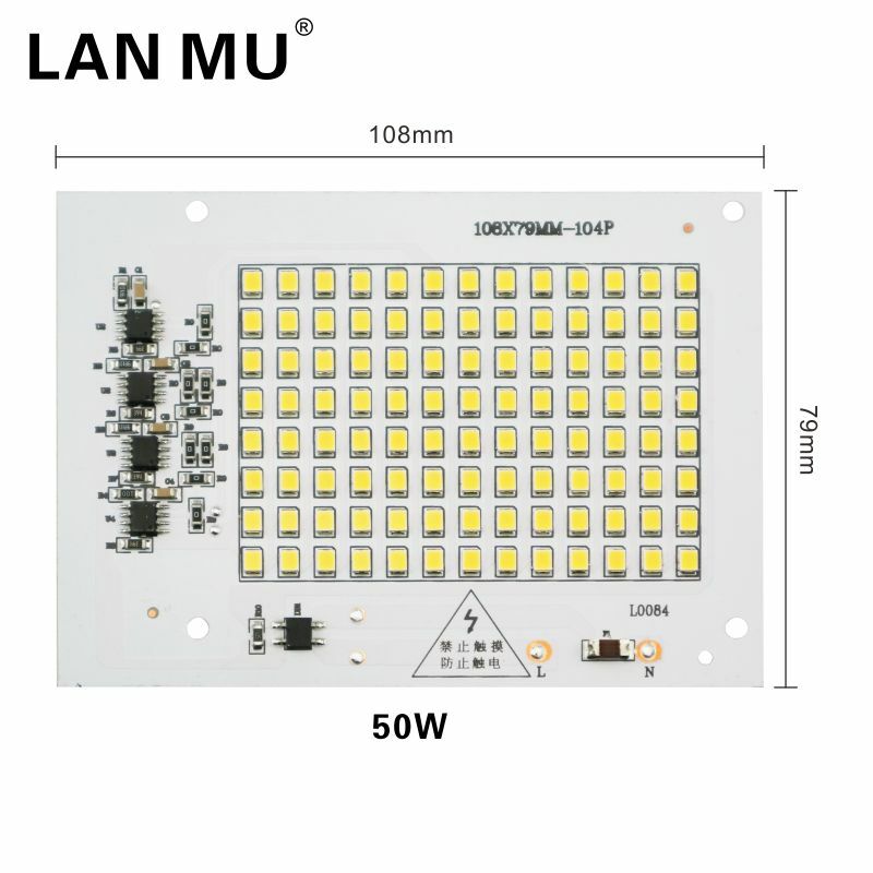 LED 램프 칩 220V SMD 전구 2835 스마트 IC Led 조명 입력 10W 20W 30W 50W 100W 야외 투광 조명용