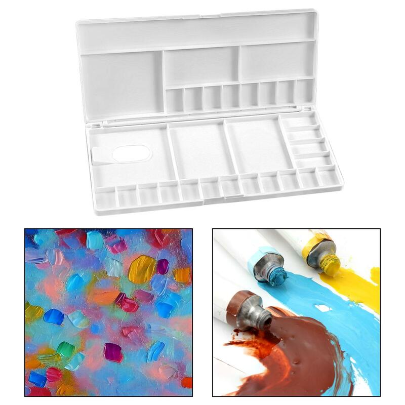 Watercolor Palette Large Capacity 24 Wells with Cover Gouache Mixing Tray