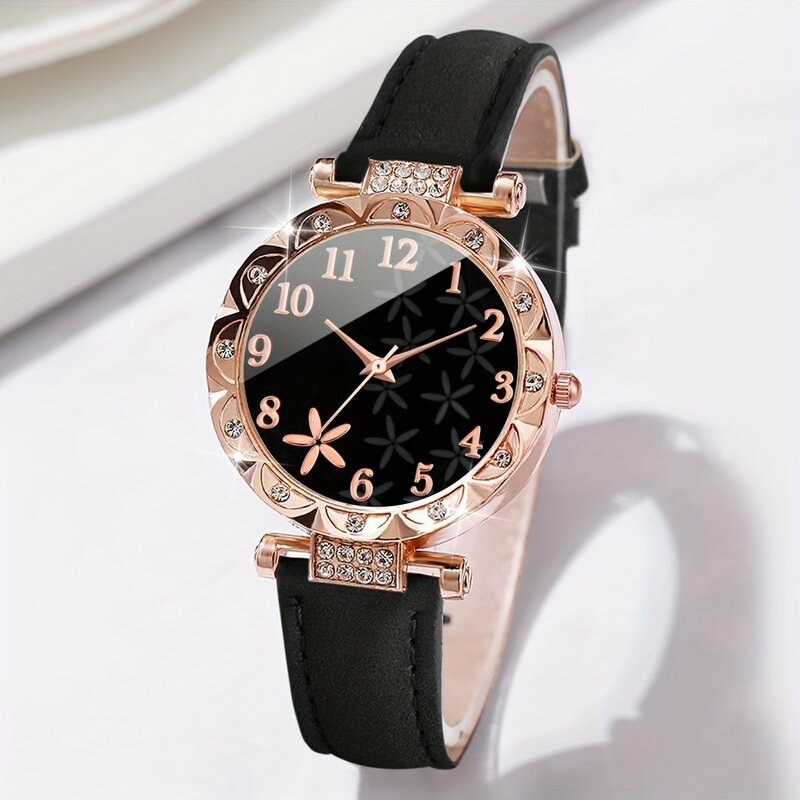 【Horloge + Bracelet' Dames Diamant Horloge Zeester Patroon Horloge Sieraden Set Nobox