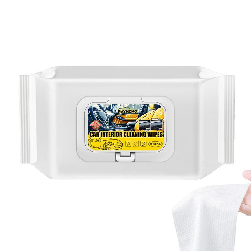 Auto-Interieur Schoonmaakdoekjes Multifunctioneel Voor Lederen Console-Tapijt Voor Dashboardstoel Wegwerp Schone Washanddoekgereedschap