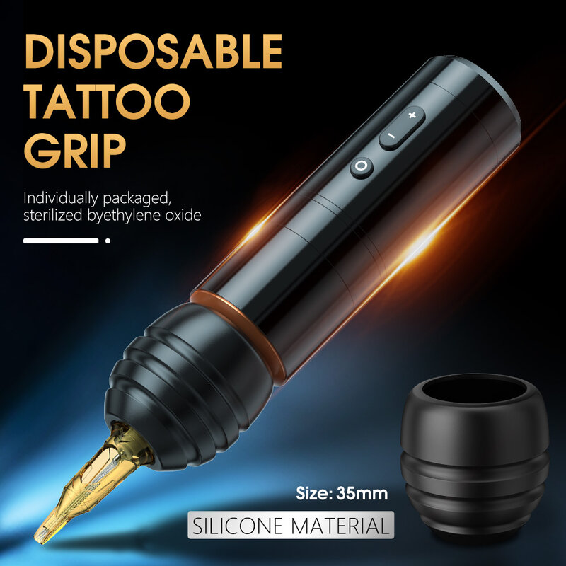 Kiss of Dragon-NANJA NOVA Professional Tattoo Machine Wireless Pen 4.0/3.5mm Stroke Brushless Motor Rotary Machines Supplies