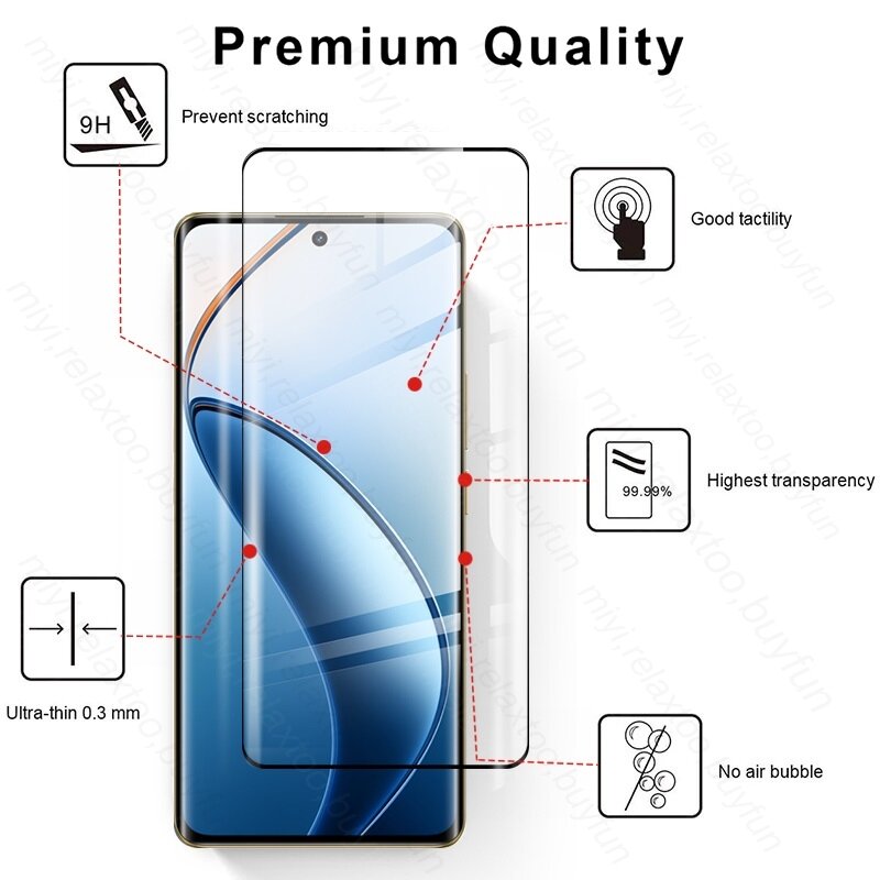 Realme12pro+ 5G Glass 4In1 Protective Glass For Realme 12 Pro+ 5G Camera Lens Screen Protector On Realmi 12 Pro Plus ProPlus 5G