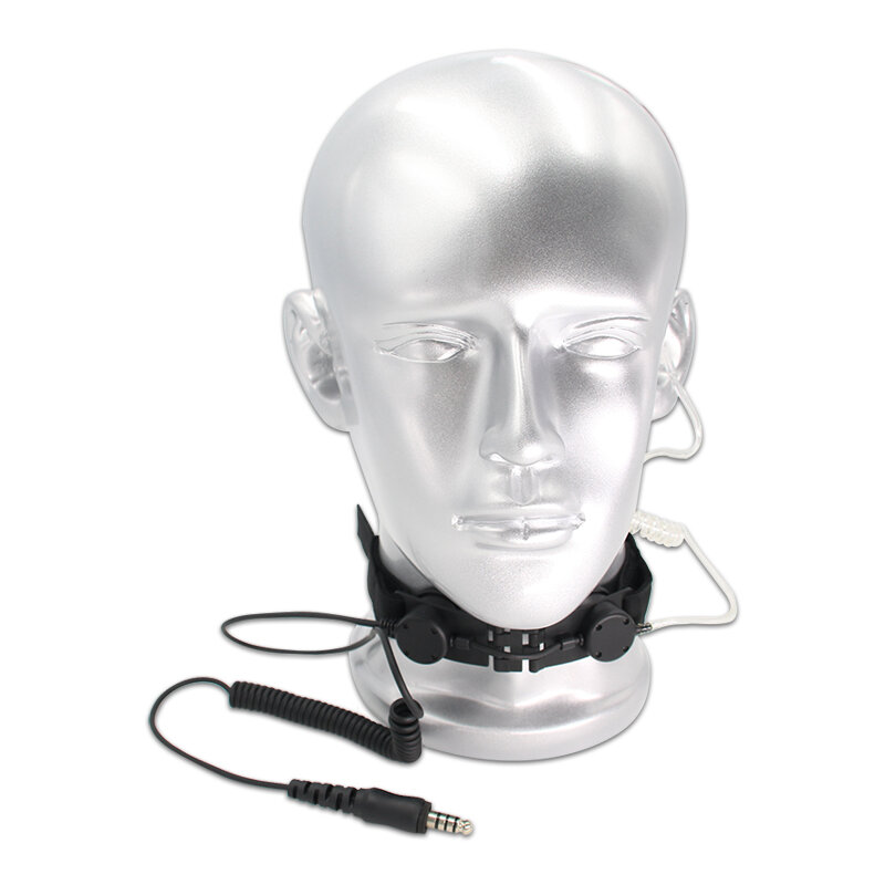 XIERDE-Casque de microphone DulThroat portable, écouteur Kband de la présidence, micro radio de sport CS, casque à tube d'air, 7.1mm