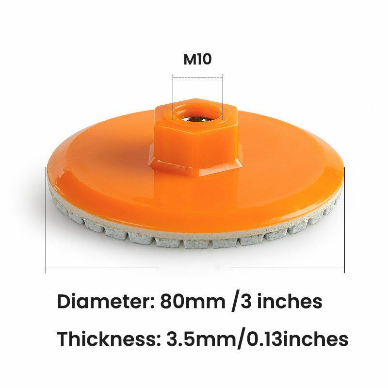 80mm 3 inch Integrated Stone Trimming and Polishing Disc Polishing Stone Granite Burnish Grinding Disc Grinding Countertop Stone