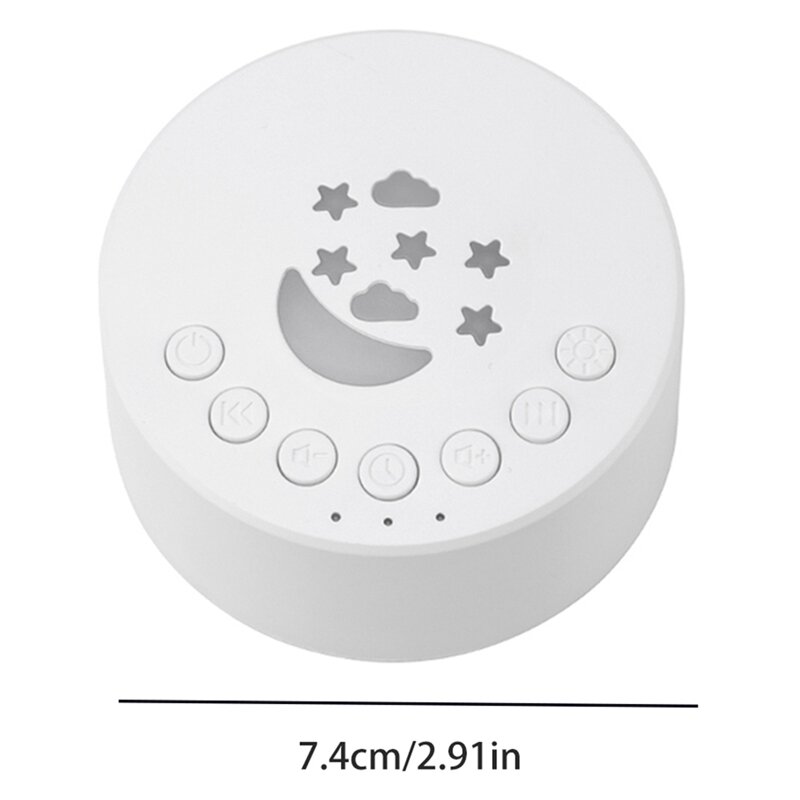 White Noise Sound Machine White Plastic 18 Soothing Sounds Sleeping Adult Sleep Relax Baby Sleep Sound Player