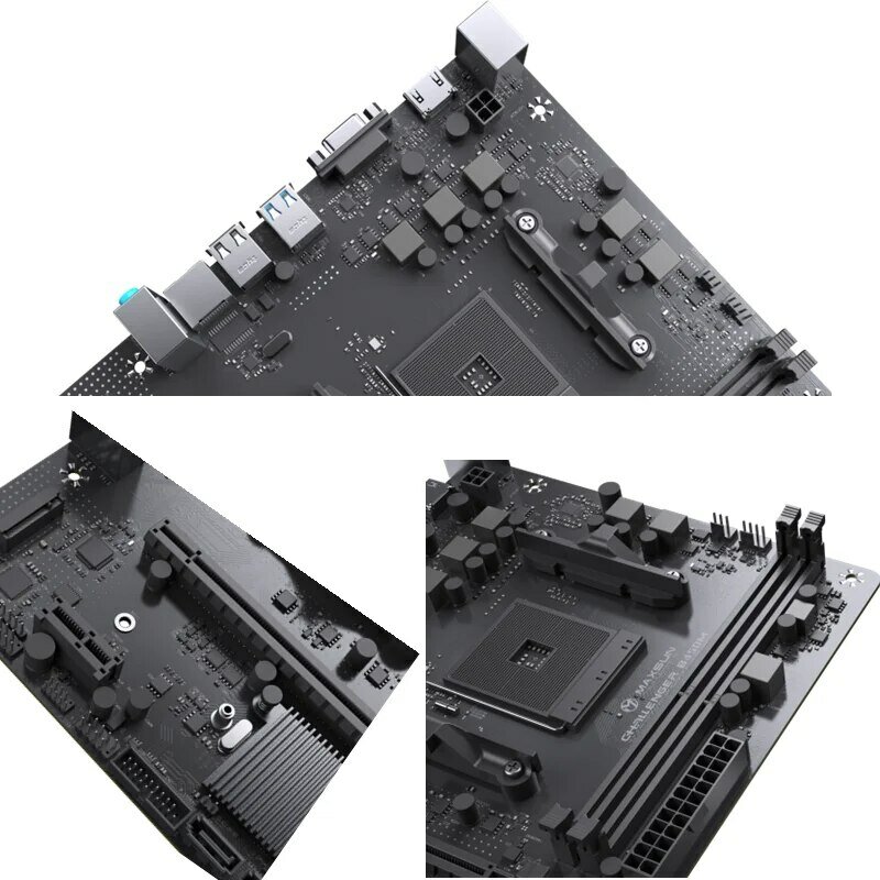 Płyta główna MAXSUN AMD B450M Dwukanałowa pamięć DDR4 Płyta główna AM4 APU M.2 NVME (obsługuje procesor Ryzen 4500 5600 5600G)