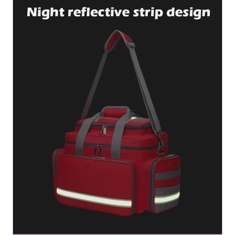 Outdoor-Notfall medizinische Tasche mit großer Kapazität leer wasserdichte und reflektierende Oxford Multi-Pocket-Reisetasche