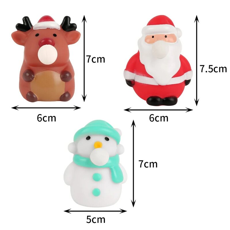 2023 New Christmas Knead Music Blowing Bubble Toys for Children Adult Decompression Toys Cute Santa Claus Elk Snowman Doll Gifts