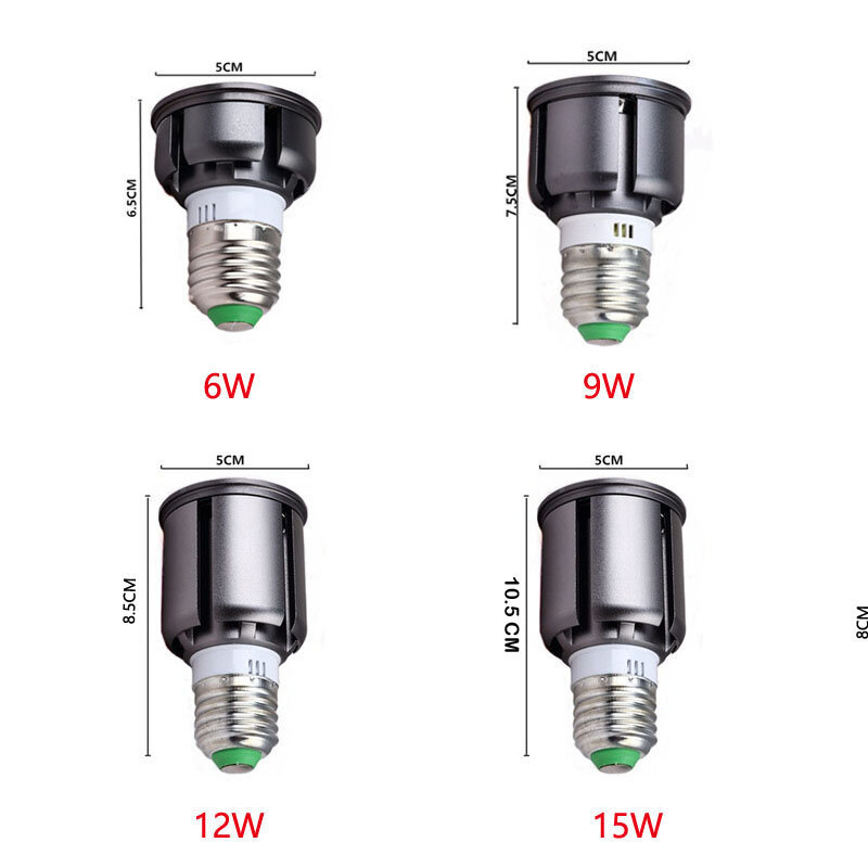 Foco LED superbrillante GU10, GU5.3, E27, E14, MR16, lámparas Dimmble, 6W, 9W, 10W, 12W, COB, 110V, 220V, DC12V, bombillas led para el hogar