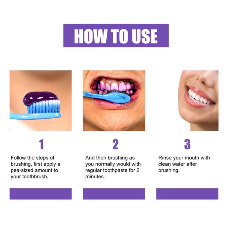 Dentes orais remoção amarelo branqueamento dentífrico, Cuidado do dente da respiração fresca, Cuidado dental