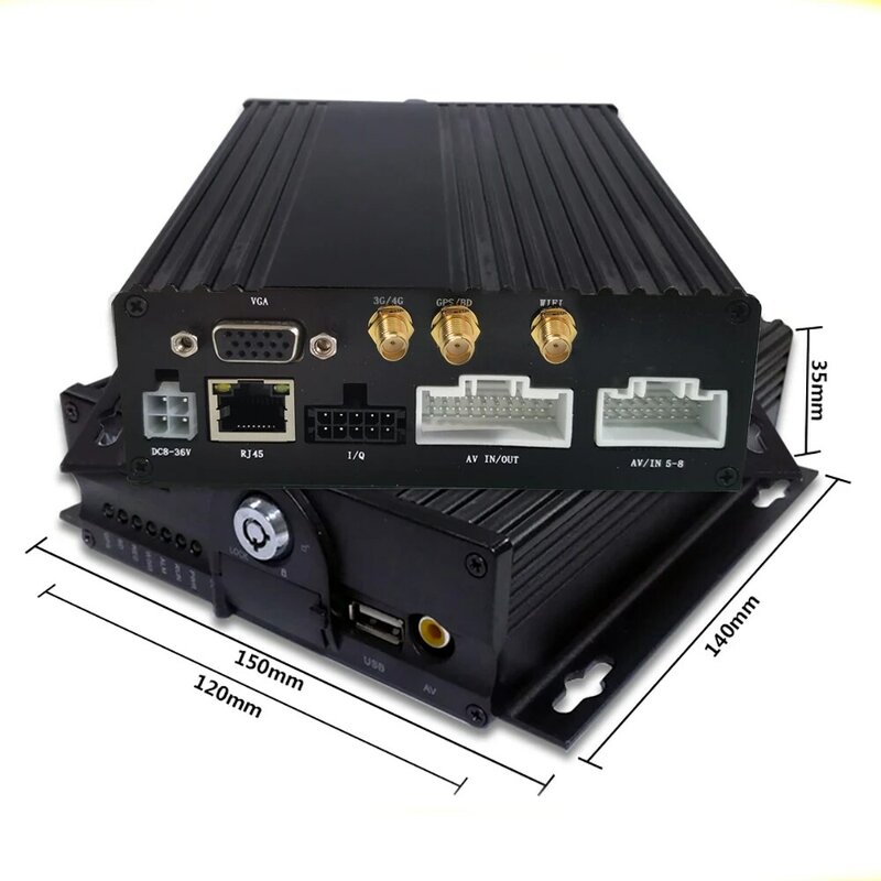Bus 1080P 8CH 4G GPS WIFI H265 HD Überwachung Host Auto Sd-karte Video Recorder