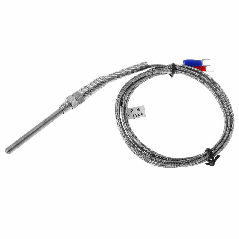 K Type Thermocouple Probe 50mm/100mm/150mm/200mm Stainless Steel Thermocouple 0-400℃ Temperature Drop Shipping