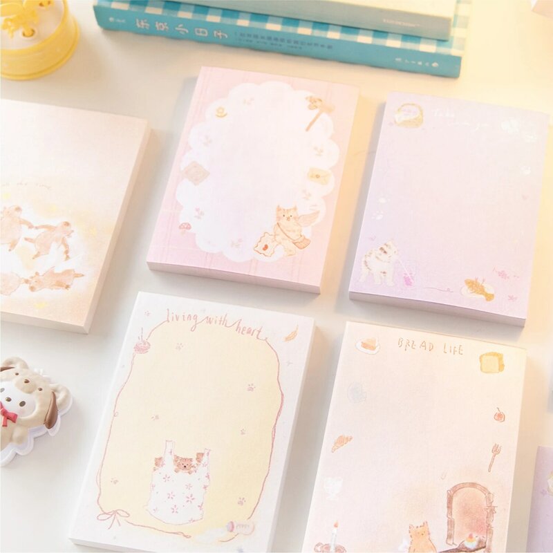 6Packs/Lot De Wereld Kan Niet Leven Zonder Kittens Serie Markers Fotoalbum Decoratie Papier Memo Pad
