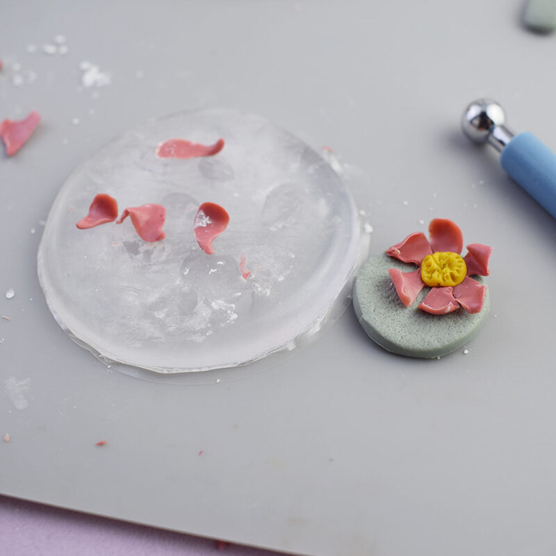 3D Tiny Polymer Clay, Flower Petal Make, Silicone Mat Designer, DIY Clay Brinco Jóias, Textura Floral Emboss Impress Tool