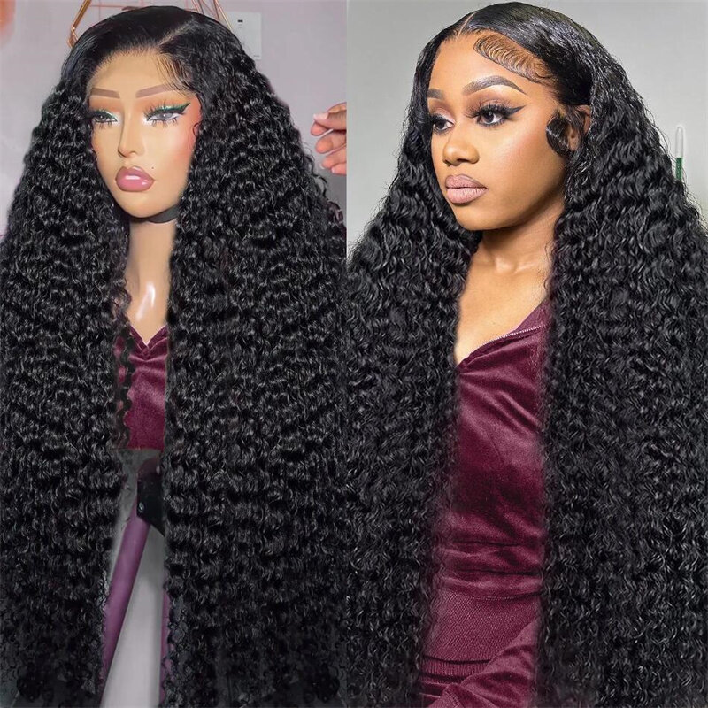 Natural Black Kinky Curly Soft 24 inch 180Density Lace Front Wig For Women Babyhair Preplucked Heat Resistant Glueless Daily Wig