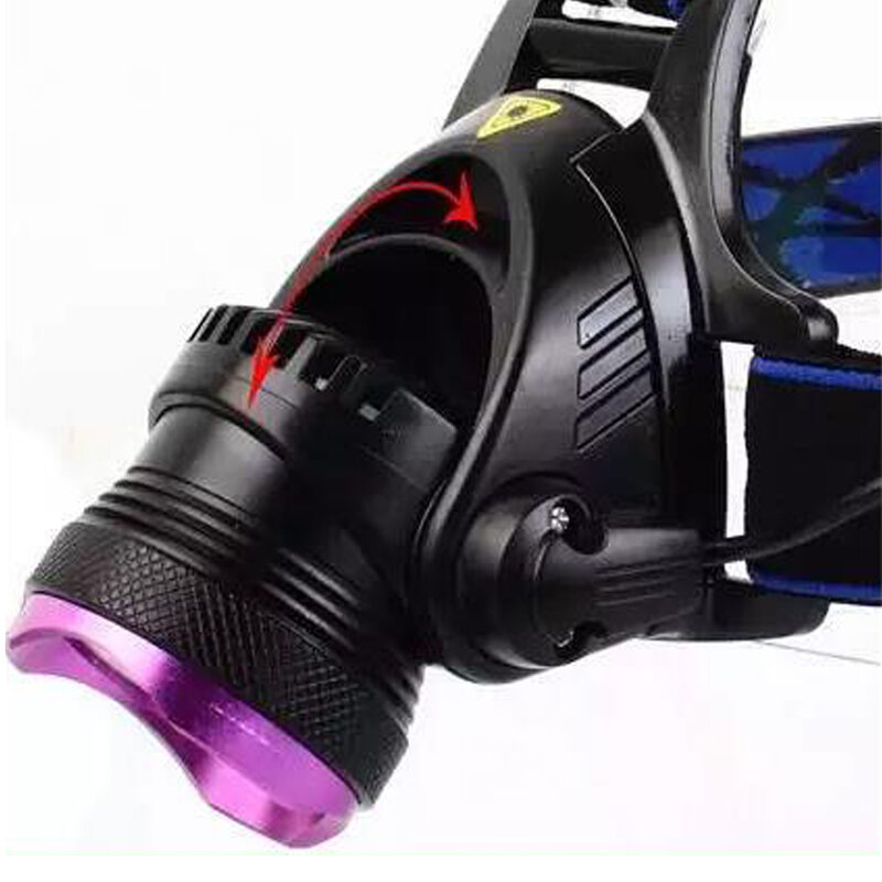 5000 Lumens XM-L T6 LED Headlight Headlamp Fishing Waterproof Hunting Light Head Lamp Light +18650 Battery + Charger + USB