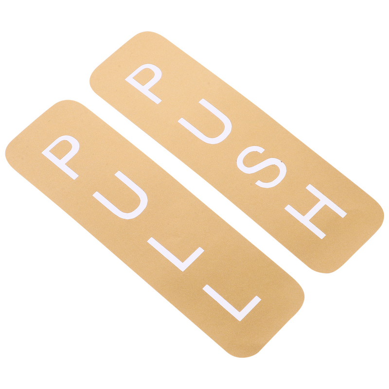 Gold Sliding Door Sticker Pull Push Decors Sign for Sticky Signs Office Nail Sticker
