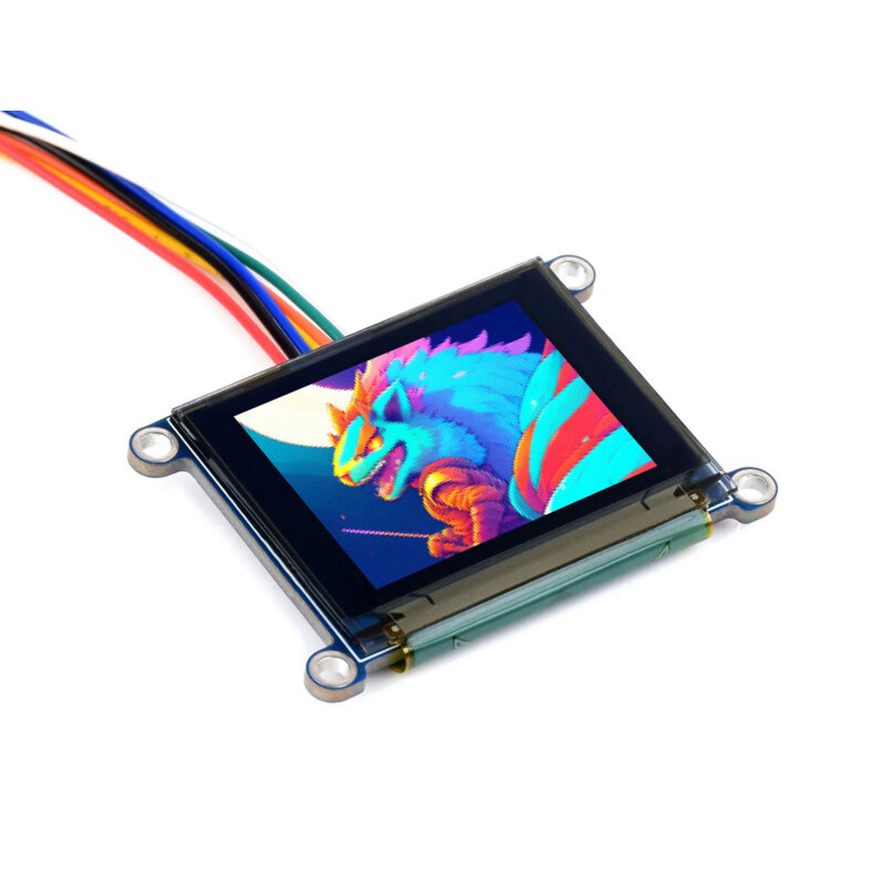 Waveshare modul layar OLED RGB 1.27 inci, resolusi 128 × 96, warna 262K, antarmuka SPI, untuk Raspberry Pi, Arduino, STM32. ..
