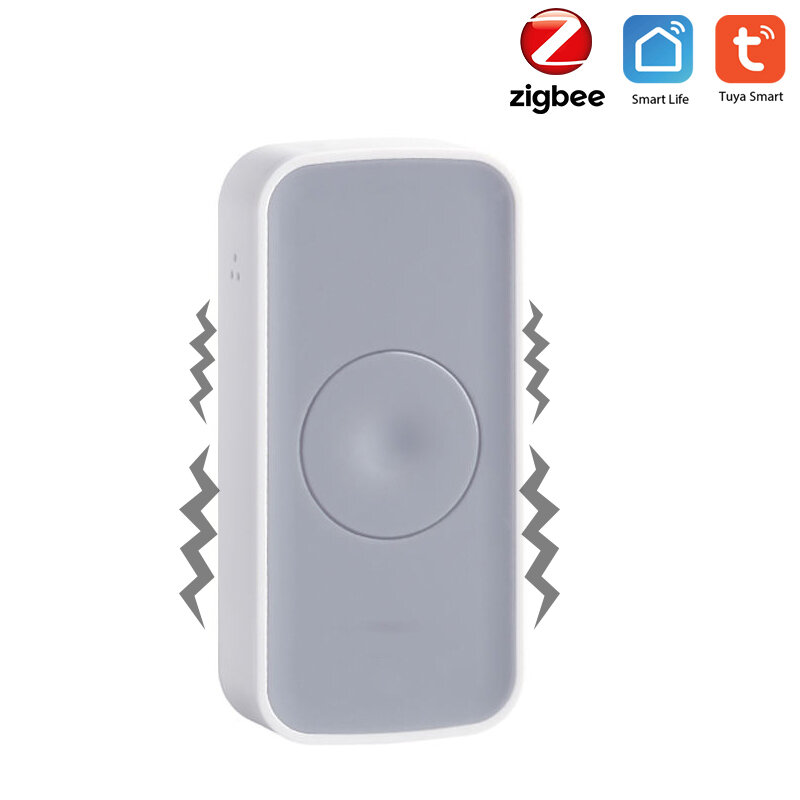 Tuya Zigbee 3.0 Vibration Detector Sensor For Glass Door and Window Protection Works with Gateway/Hub