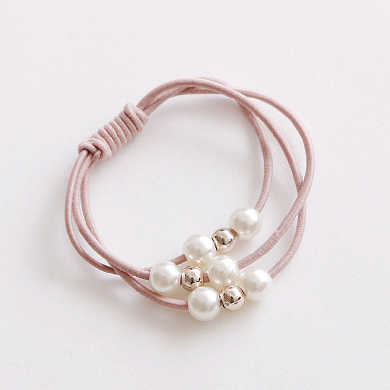Hair Accessories Korean Style Multilayer Elastic Hair Bands for Women Pearl Hair Ring Ponytail Holder Fashion Accessory