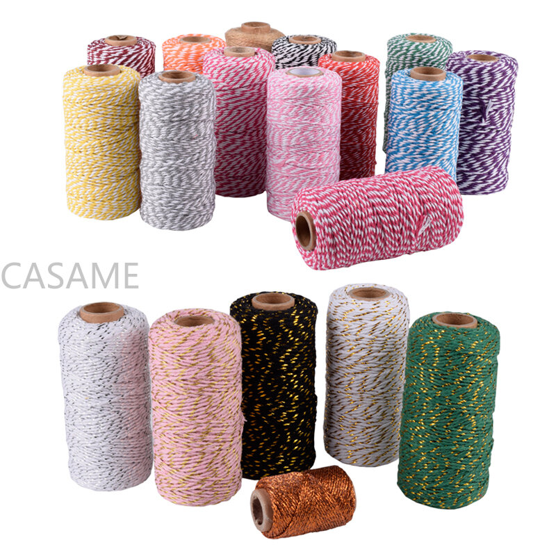 Wielokrotny kolorowe nici przewód rękodzieło DIY beżowy skręcony bawełniany sznurek makrama sznurek sznurek linowy tekstylia domowe dekoracje