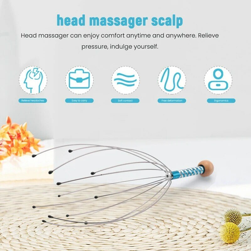 Head Massage Spider Head Masseur For Relaxation Therapy And Stress Relief