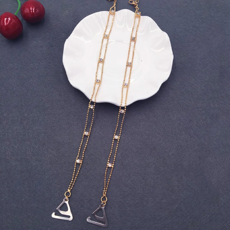 Adjustable Bead Chain Clip Rhinestone Straps Dress Accessories Beauty Back Shoulders Lingerie Bra Straps Shoulder Straps