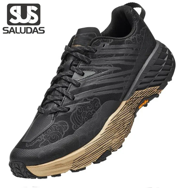 SALUDAS Speedgoat 4 Trail Running Shoes for Man Anti-skid Wear-resistant Mountain Cross-country Hiking Shoes Road Jogging Shoes