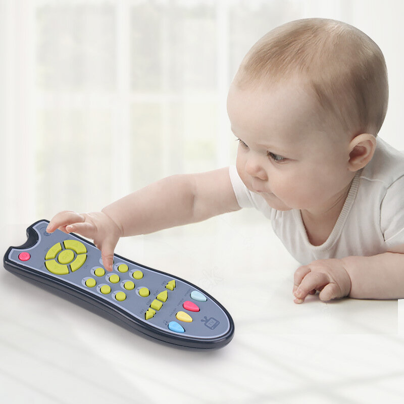 Telefone celular com controle remoto para o bebê, brinquedo educativo precoce, máquina de aprendizagem elétrica, música, simulação, para recém-nascido, presentes