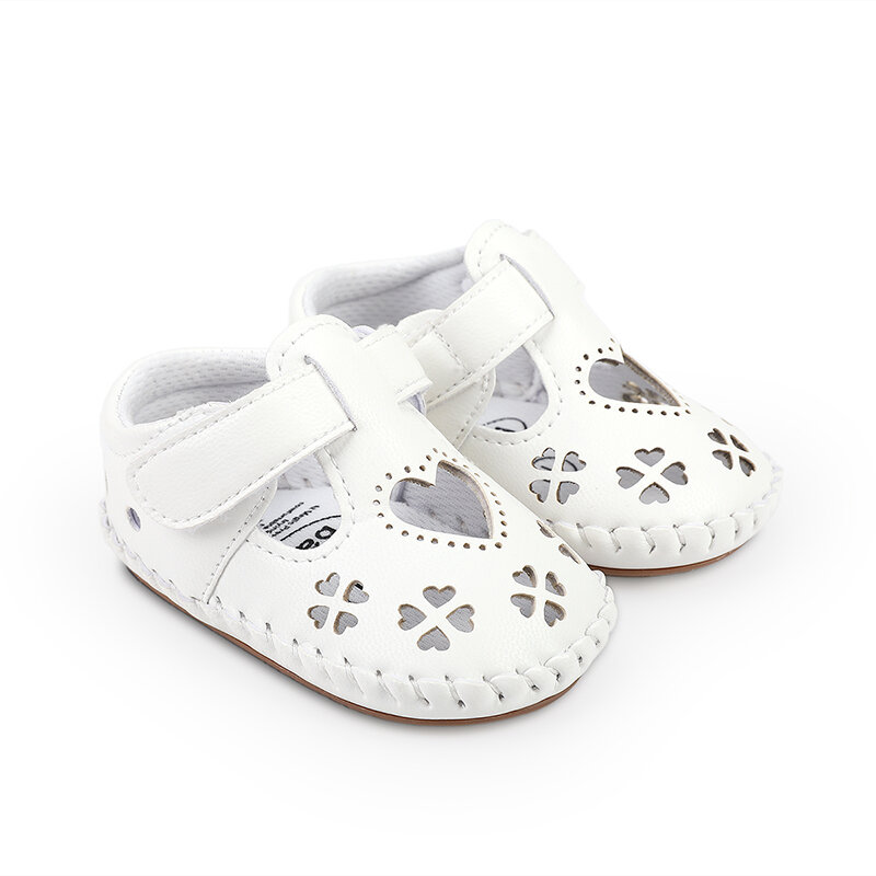 Menina infantil recorte princesa sandálias verão macio antiderrapante sapatos de caminhada para criança bebê recém-nascido