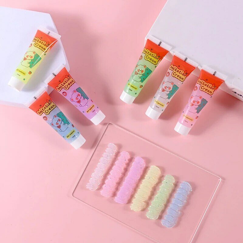 15ml DIY Simulation Transparent Fluorescent Crystal Jelly Cream Glue Mobile Phone Shell Decor Resin Craft Soft Clay Material