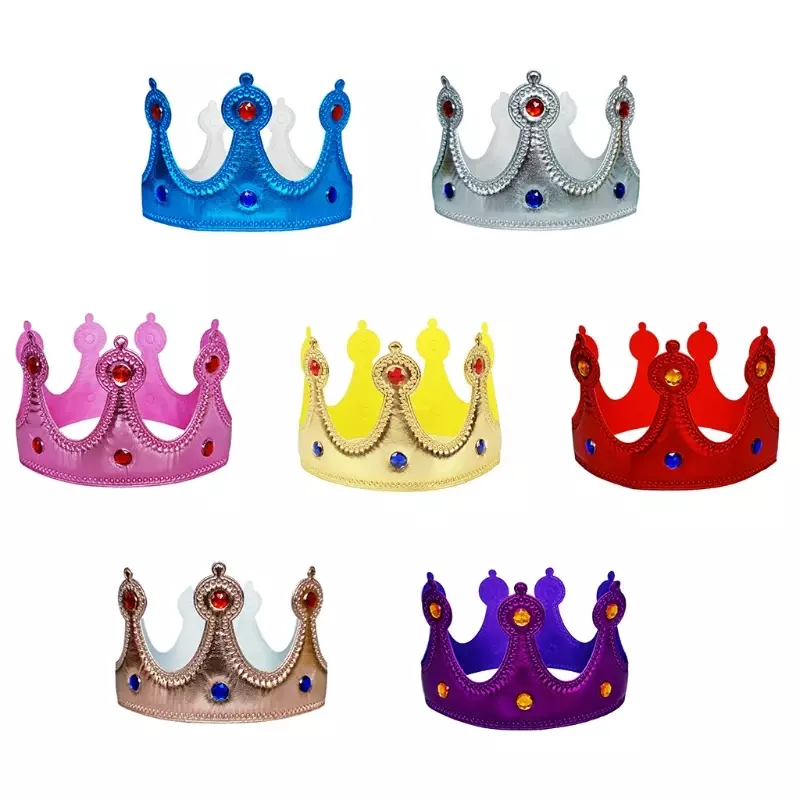 HOT SALE Eye-catching Party Crown Hats Birthday Head-Wear Toy for Kids DIY Crafts Cute Design Crowns Multicolor Cosplay Party