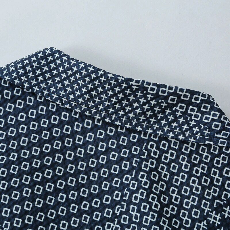 Camisas soltas de poliéster xadrez masculinas, tamanho grande, manga curta, 4XL, casual, verão, nova, 2024