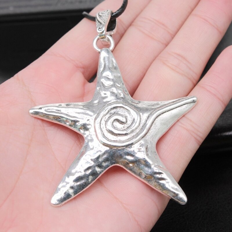 Pentagram Pendant Necklace Personality Chunky Star Pendant Necklace Jewelry Gift for Women Men Y2K Hip Hop Necklace