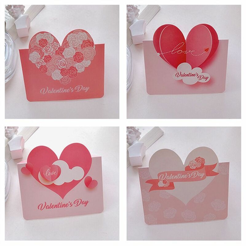 10pcs DIY Decoration Greeting Card INS Invitation Handwriting Message Card Pink Blessing Invitation Card Girlfriend