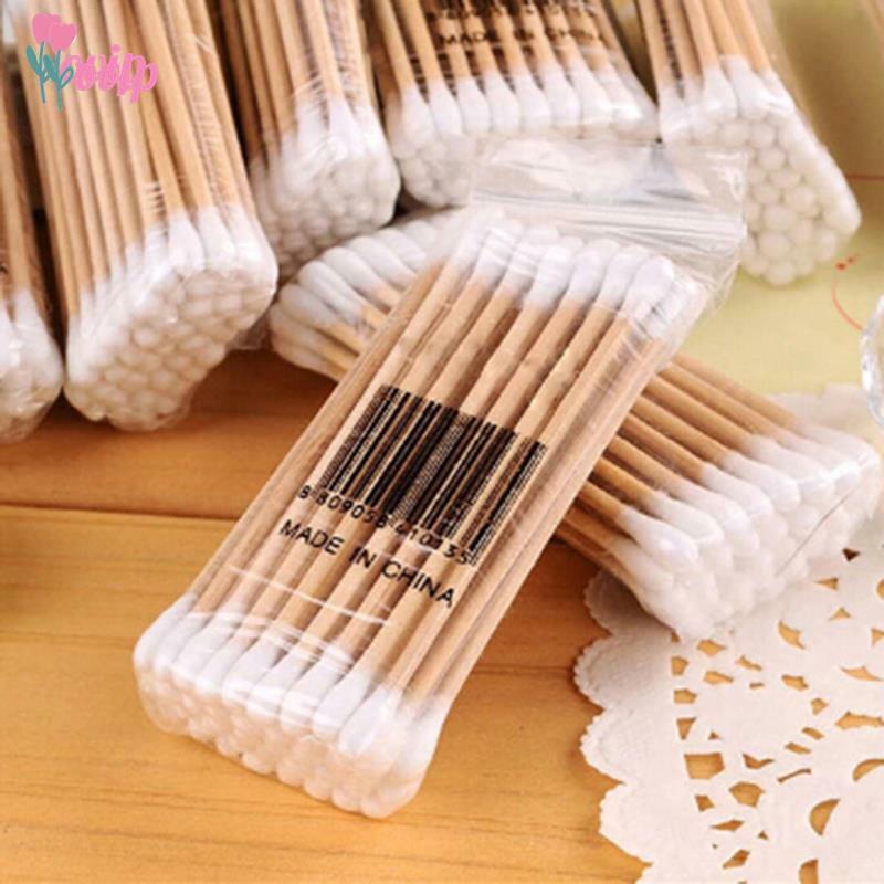 1Bag Double Head Cotton Swab Baby Care Cleaning Makeup Remover Tip Wood Tools Outdoor Emergency Wound Care Dressing