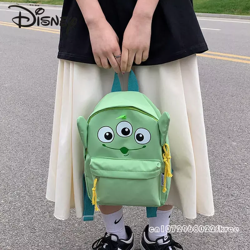 Disney Winnie Bear Children's Backpack Cartoon Cute Women's Backpack High Quality Large Capacity Solid Color Storage Bag