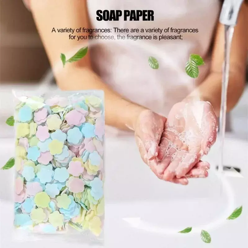 1000 шт., одноразовые бумажные листы для мыла в форме цветов