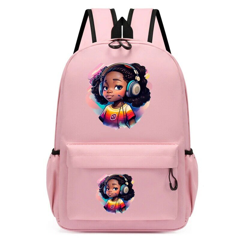 Children Bagpack Pretty Afrika Girl Girl Backpack Kindergarten Schoolbag Kids Cartoon Girl Bookbag Travel Students School Bags