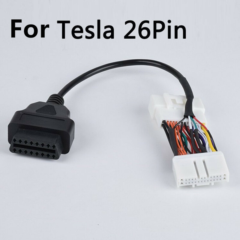 Für tesla obd2 diagnose kabel 26pin 20pin 12pin stecker zu obdii 16pin adapter für tesla modell s modell x modell 3 modell y