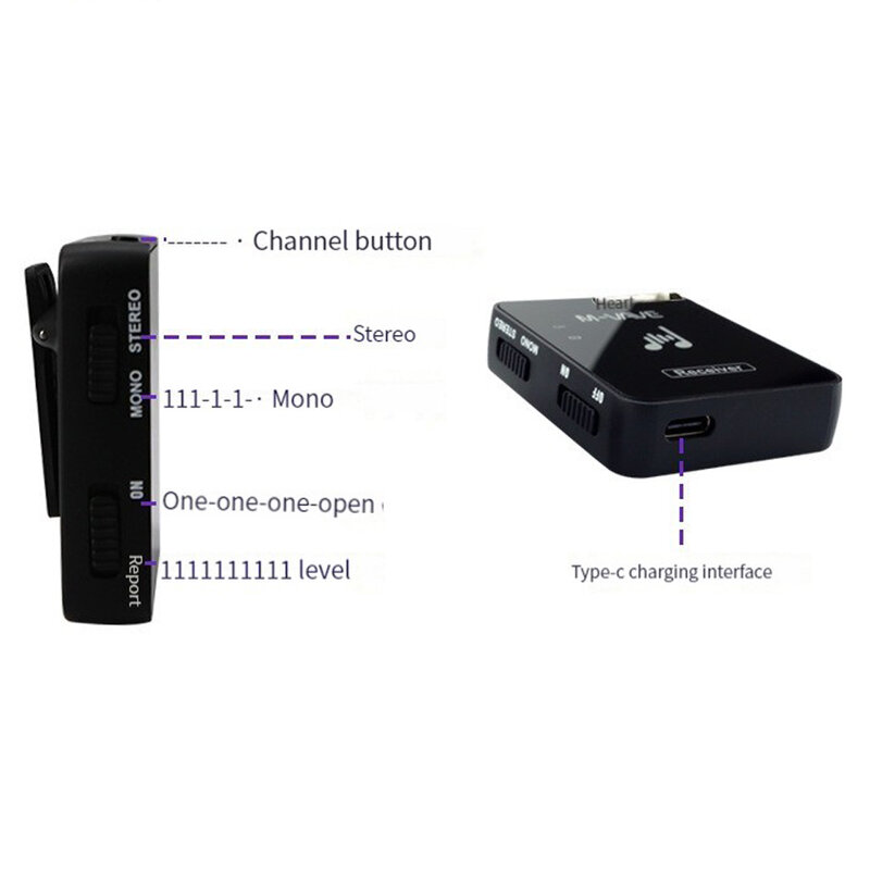 M-Vave MS-1 monitor systemu nadajnik-odbiornik M8 Wp-10 2.4G transmisja bezprzewodowa słuchawki do stereofonicznego dźwięku scenicznego