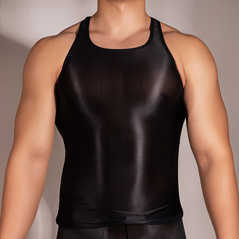 Rompi Pria Tank Top pakaian dalam pakaian dalam rompi Yoga binaraga nyaman Crop Top baik elastis Gym merek baru