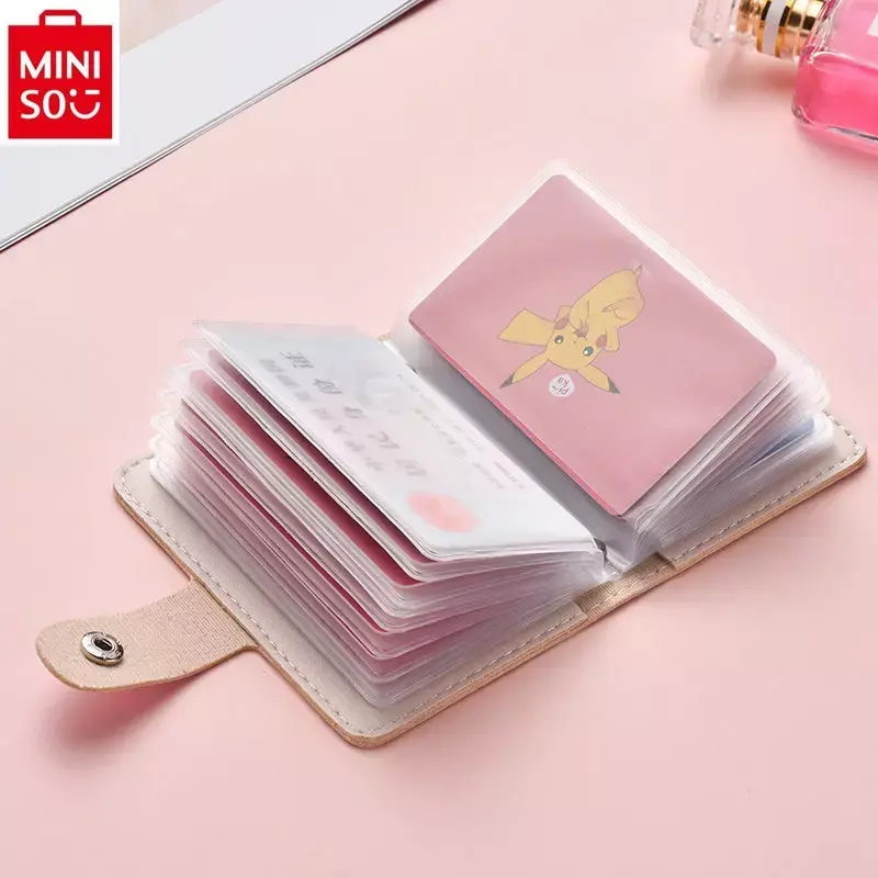MINISO Disney Cartoon Mary Cat Large Card Bag with Multiple Card Positions Anti Demagnetization Driver's License Set Storage Bag