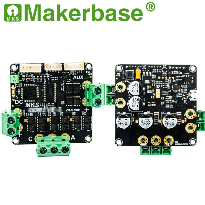 Makerbase-高精度ブラシレスサーボモーターコントローラー、アップグレード、xdrive3.6、56v、xdrive3.6に基づく