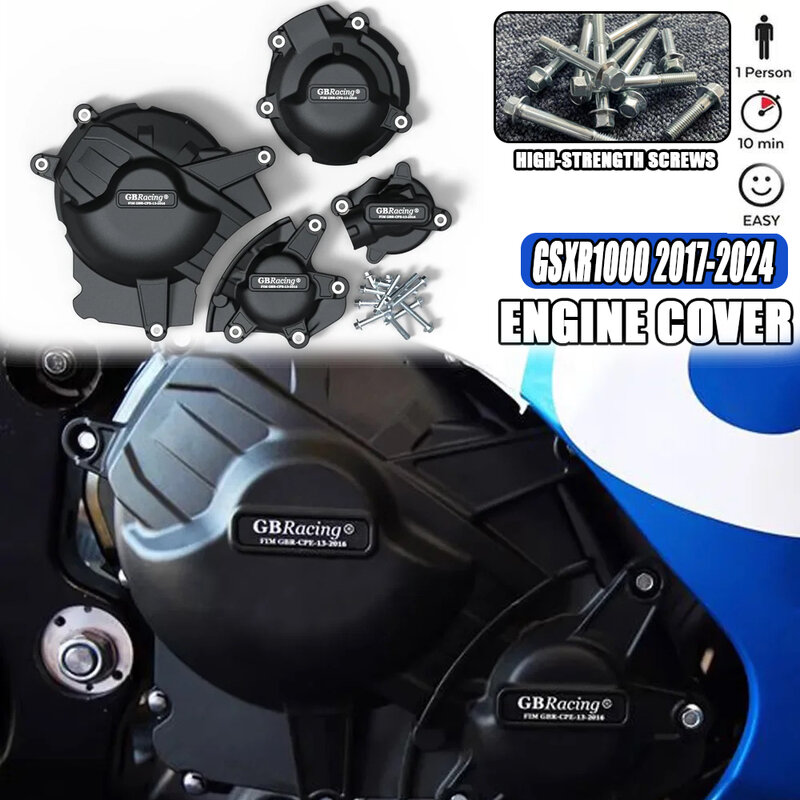 เคสป้องกันฝาปิดเครื่องยนต์รถจักรยานยนต์สำหรับ Suzuki GSX-R1000 GSXR1000 L7 L8 L9 M1 2017 2018 2019 2020 2021