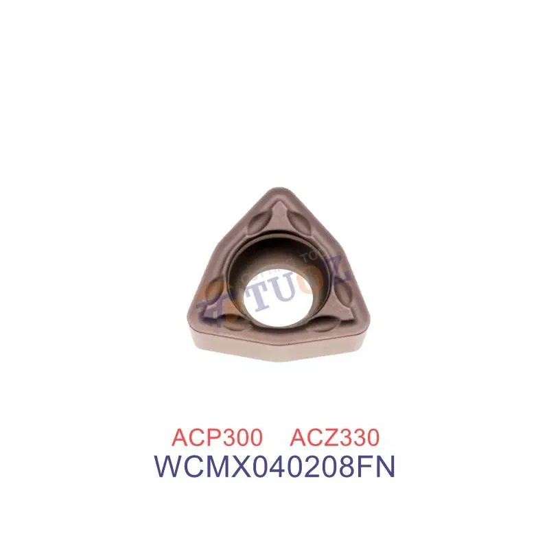 ACZ330 ACP300 WCMX 040208 FN WC04 U mata bor karbida, alat pemotong pisau putar bubut CNC asli